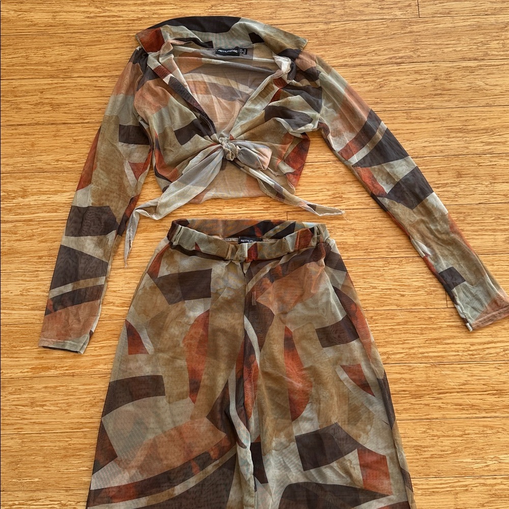 Prettylittlething Multicolor Transparent Mesh Set - image 4